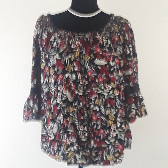 FADED GLORY Rayon Multicolor Top Blouse Size XL - Picture 2 of 8